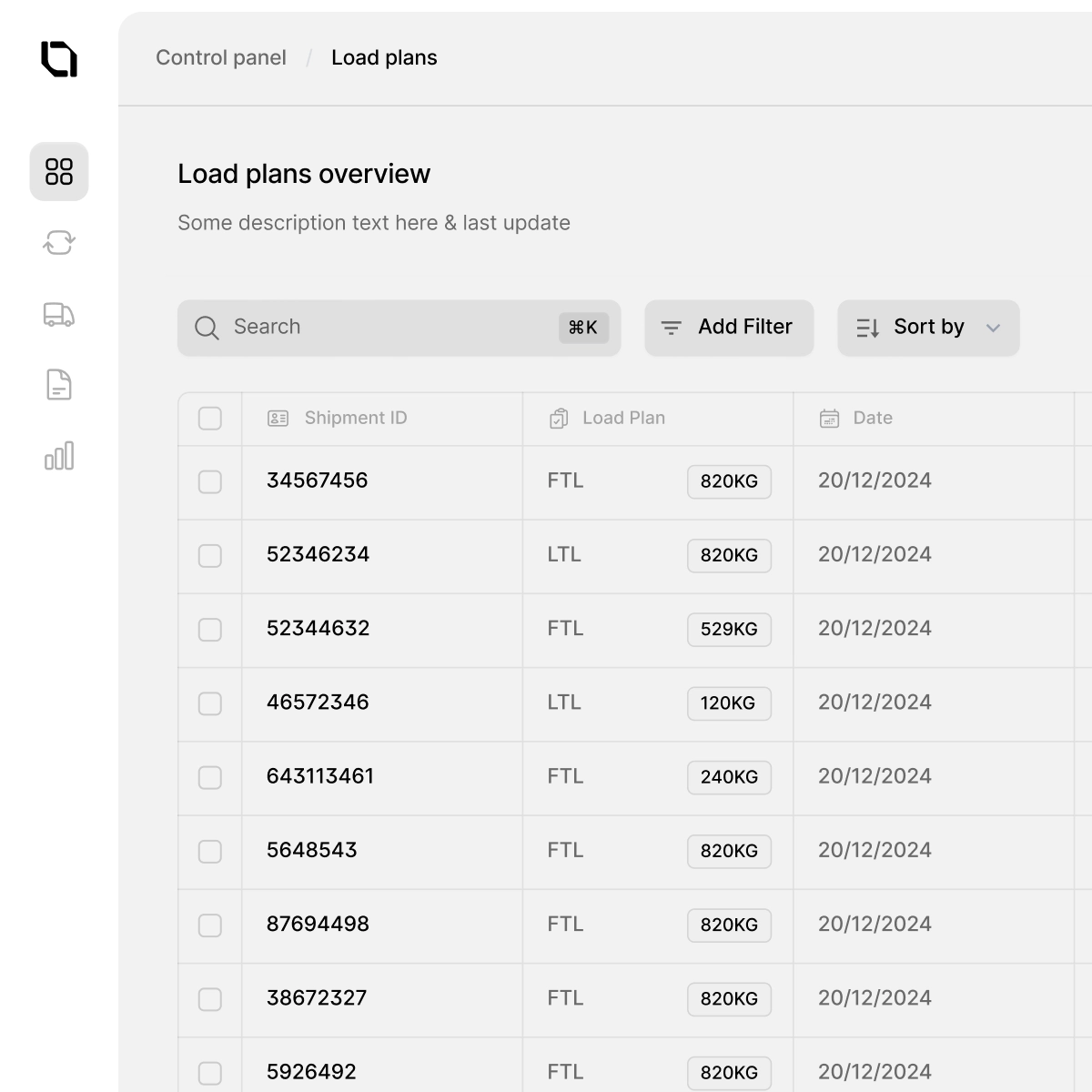 Instafleet dashboard